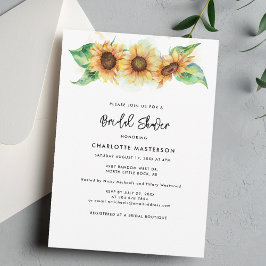 Invitación Floral Sunflower Greeneration Script Bridal Shower