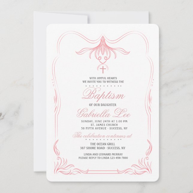Invitación floral superior del tulipán (Anverso)