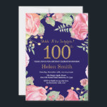 Invitación Floral Surprise 90th Birthday Gold Purpurina Blue<br><div class="desc">Invitación de cumpleaños 90 a mujeres por sorpresas florales. Flor Floral Botánica de acuarela. Brillantina dorada. Flores Florales De Peonies Rosados. Cumpleaños de adultos. Fondo azul marino. Para una mayor personalización,  haga clic en el botón "Personalizar" y utilice nuestra herramienta de diseño para modificar esta plantilla.</div>
