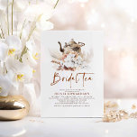 Invitación Floral Terracotta Boho Bridal Shower Tea Fiesta<br><div class="desc">Terracotta floral elegante boho invitaciones a la ducha de novia - Té de novia</div>