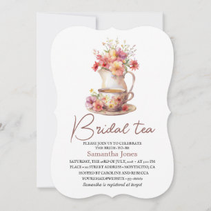 Invitación Floral Terracotta Boho Tea Fiesta Bridal Shower