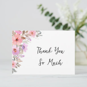 Invitación Floral Thank You Card, Printable Botanical Design