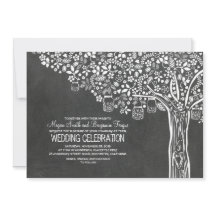 Floral Tree Mason Jar Lights Chalkboard Boda