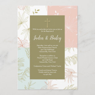 Invitación floral tropical