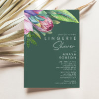 Floral tropical colorida | Ducha verde de lencería