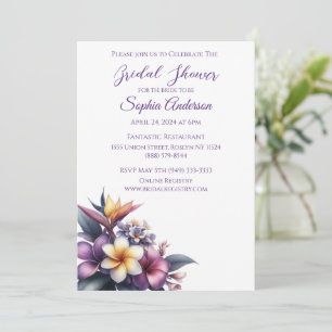 Invitación Floral tropical- Ducha nupcial-