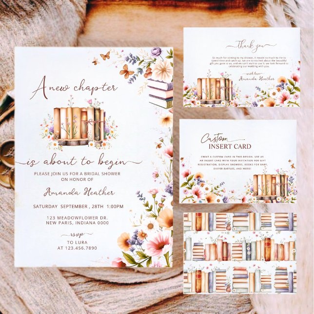 Invitación Floral un nuevo capítulo comienza ducha de novia (Subido por el creador)