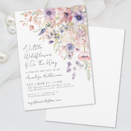 Invitación Floral Un pequeño Baby Shower de flores silvestres
