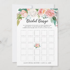 Invitación Floral veraniega ruidosa ducha de novia de doble l