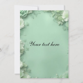 Invitación Floral verde