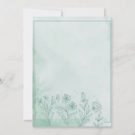 Invitación Floral Verde Claro