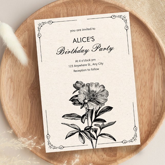 Invitación Floral vintage (Subido por el creador)