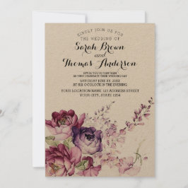 Invitación floral vintage