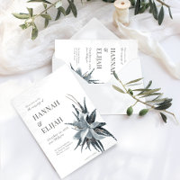 Invitación floral vintage botánica