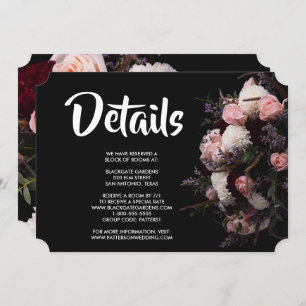 Invitación Floral vintage oscuro