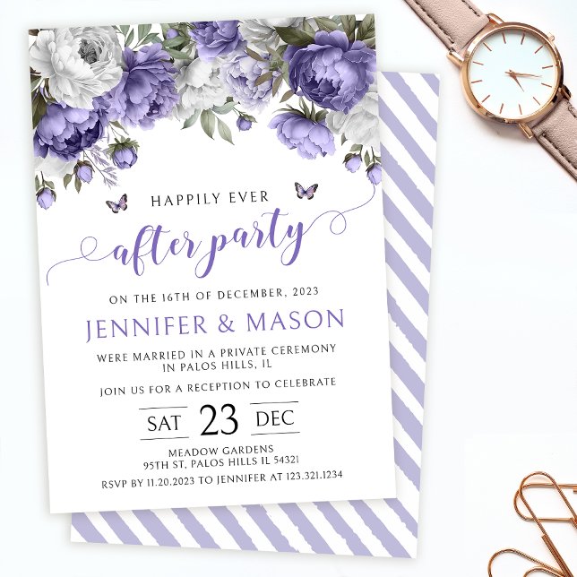 Invitación Floral violenta alegremente después de una invitac (Subido por el creador)