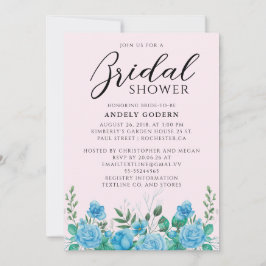 Invitación Floral Watercolor Bridal Shower