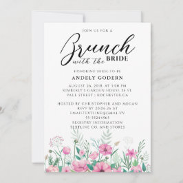 Invitación Floral Watercolor Bridal Shower
