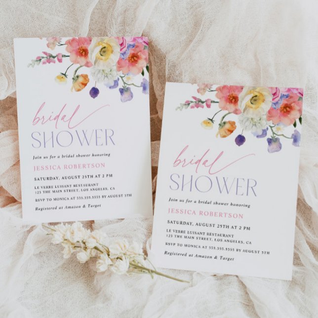 Invitación Floral Watercolor Bridal Shower (Subido por el creador)