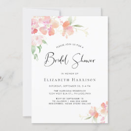 Invitación Floral Watercolor Bridal Shower
