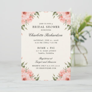 Invitación Floral Watercolor Bridal Shower