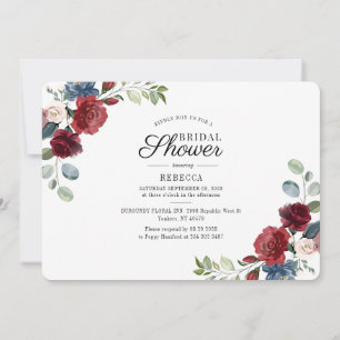 Invitación Floral Watercolor Bridal Shower