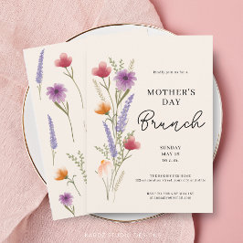 Invitación Floral Watercolor Brunch Mothers Day