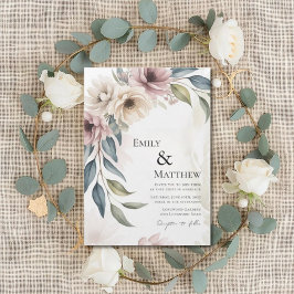Invitación Floral Watercolor Wedding Invitation