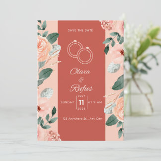 Invitación Floral wedding invitation 