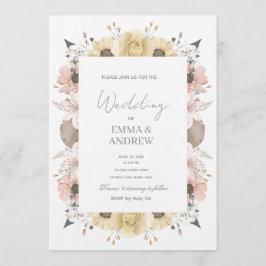 Invitación Floral Wedding Invitation – Elegant 