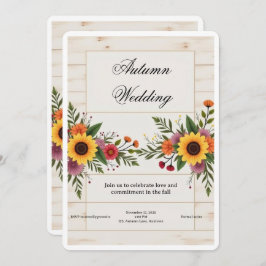 Invitación Floral Wedding Invitation – Elegant & Simple