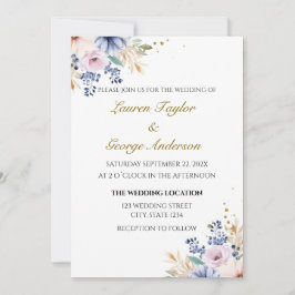 Invitación Floral wedding invitation, wedding invite
