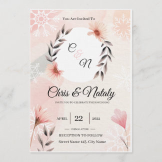 Invitación Floral Wedding Invitations