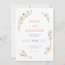 Invitación Floral Wedding Invitations Colorful flowers