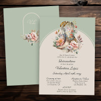Floral Western Boots Rustic Boho Quinceanera