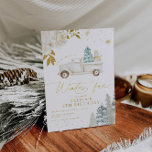 Invitación Floral Winter Snowman Birthday Party<br><div class="desc">Invitación de invierno,  agradable y elegante,  con flores con acentos dorados y un adorable muñeco de nieve.</div>