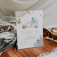 Floral Winter Snowman Birthday Party