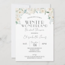 Floral Winter Wonderland Bridal Shower