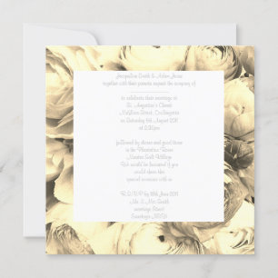 Invitación FLORAL Wonder WEDDING INVITATION sepia