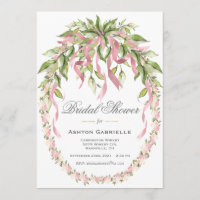 Floral Wreath de Cinta Rosa Elegante Ducha Bridal