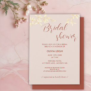 Invitación Floral y eterna ducha de novia rusa