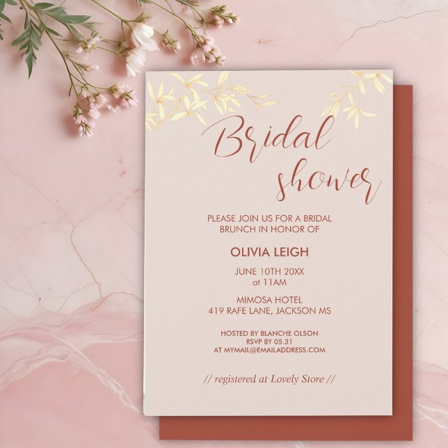 Invitación Floral y eterna ducha de novia rusa (Subido por el creador)