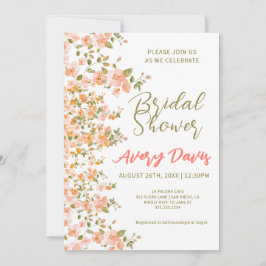 Invitación Floral y fabulosa ducha de novia