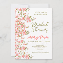 Invitación Floral y fabulosa ducha de novia