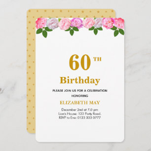 Invitación Floral y Laurel deja 40, 60 cumpleaños