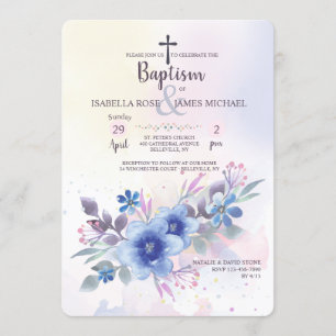 Invitación Floral Zafiro