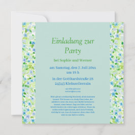 Invitación Florale Party in zarten  Pastelltönen