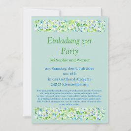 Invitación Florale Party in zarten  Pastelltönen