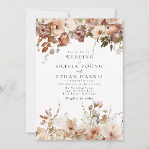 Invitación Florales colgantes de otoño
