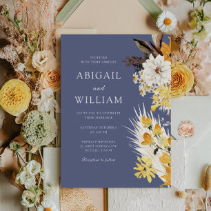 Invitación Florales de Botanical Sunshine Boda Moderna